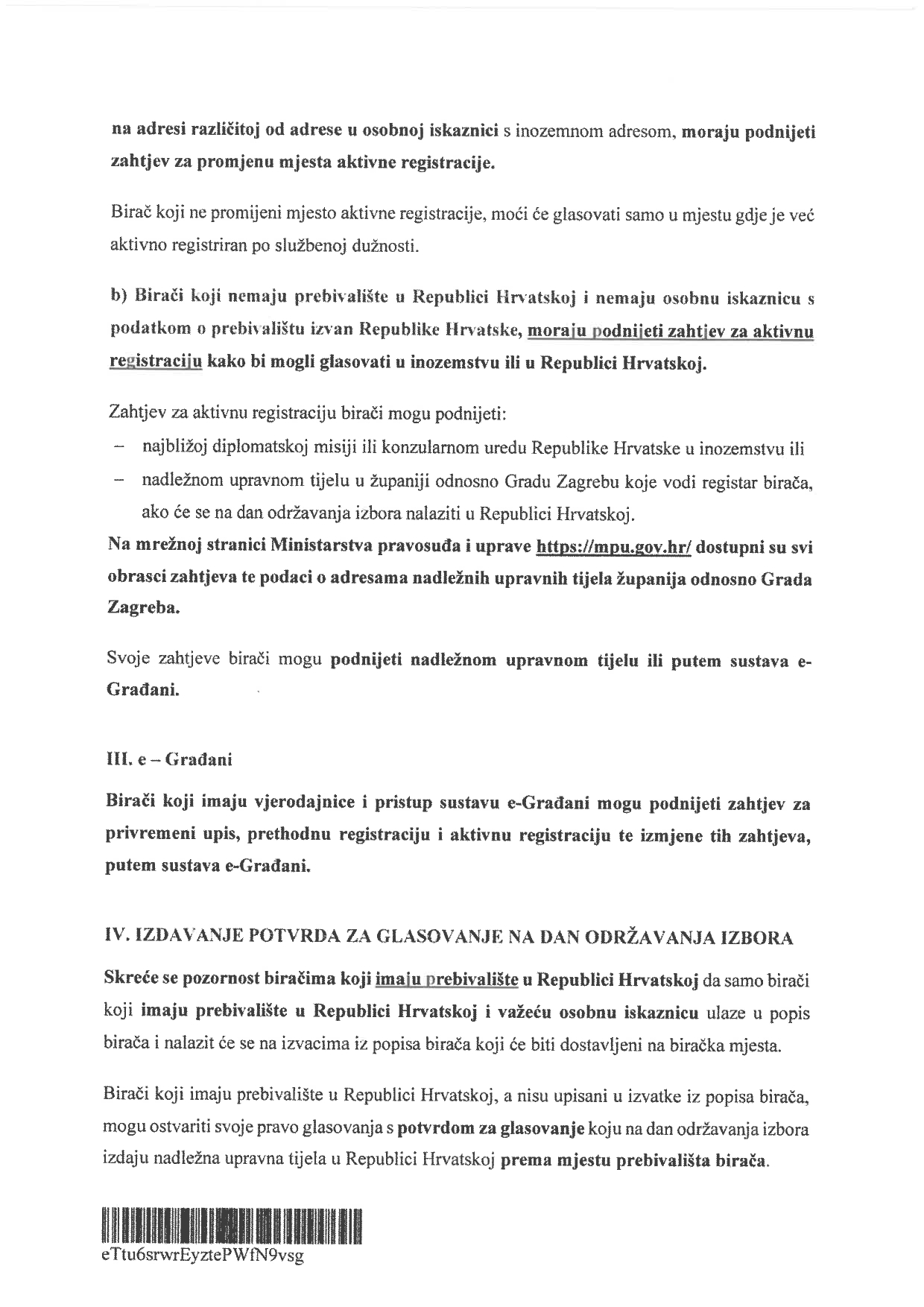 OBJAVA BIRAČIMA IZBORI ZA ČLANOVE EU PARLAMENTA page 0003